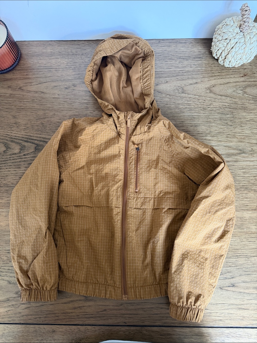 all in motion Kids Lightweight Hooded Jacket in Camel Brown